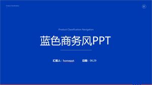 Minimalistyczny uniwersalny szablon PPT w kolorze niebieskim biznesowym