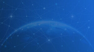 青い抽象テクノロジースタイルPPTの背景画像