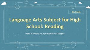 Materia di arti linguistiche per la scuola superiore - 9a elementare: lettura