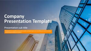 Work Summary PPT Template - Blue and White - Business Building