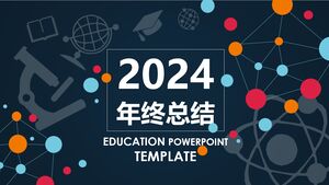 Year-end summary PPT template - Colorful Blue - Micro Stereoscopic