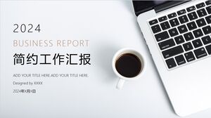 Simplified work report PPT template