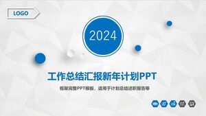 Relatório de Resumo do Trabalho Modelo PPT do Plano de Ano Novo - Azul Branco Micro Estereoscópico