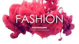 Fashion PPT Template - Red and White - Micro Stereoscopic