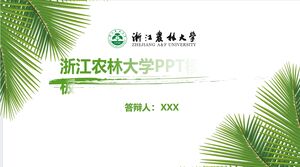 Plantilla PPT de la Universidad A&F de Zhejiang