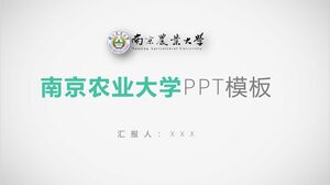 Plantilla PPT de la Universidad Agrícola de Nanjing