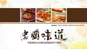 Szablon PPT „Chiński smak” wprowadzający do chińskiej kultury żywnościowej