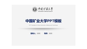 Modello PPT dell'Università cinese di estrazione mineraria e tecnologia