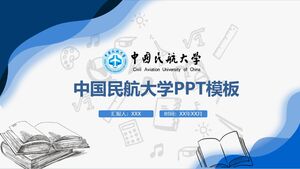Plantilla PPT de la Universidad de Aviación Civil de China
