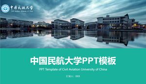 Plantilla PPT de la Universidad de Aviación Civil de China