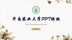 Plantilla PPT de la Universidad Agrícola del Sur de China