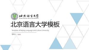 Modèle de l'Université des langues et de la culture de Pékin