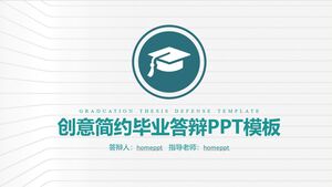 เทมเพลต PPT ป้องกันการสำเร็จการศึกษาที่สร้างสรรค์และเรียบง่าย