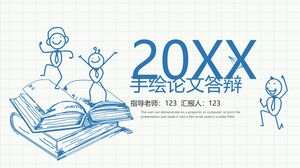 20XX Handgezeichnete Verteidigung der Abschlussarbeit
