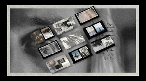 Artistic style multi image layout PPT template