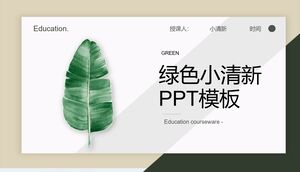 Зеленый и свежий шаблон PPT