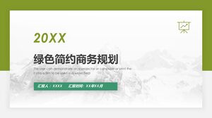 20XX Pianificazione aziendale verde e minimalista