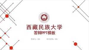 Modelo PPT para defesa da Universidade de Xizang para Nacionalidades