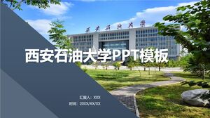 Modèle PPT de l'Université du pétrole de Xi'an