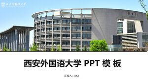 Plantilla PPT de la escuela de idiomas extranjeros de Xi'an