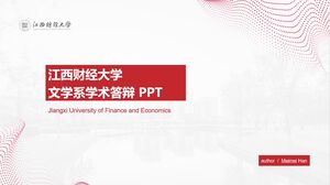 Șablon PPT pentru susținerea tezei academice la Universitatea de Finanțe și Economie Jiangxi