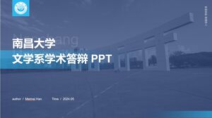 Modelo de PPT de defesa de tese de graduação da Universidade de Nanchang