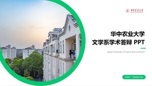 Modèle PPT de défense académique de l'Université agricole de Huazhong