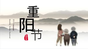 Ink Painting Mountain Elderly Background Double Ninth Festival Festival Introduction PPT Template Ink Painting Mountain Elderly Background Double Ninth Festival Festival Introduction PPT Template