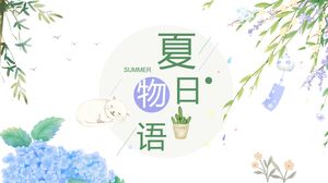 Green and Fresh Japanese Style Summer Story Business Report PPT Template