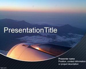 PowerPoint modelo de avião