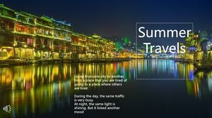 Summer travel PPT template Summer travel PPT template