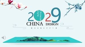 Creative small fresh Chinese style PPT template