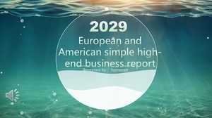 Europe and the United States simple high-end business report PPT template