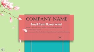 Minimalist and fresh flower wind PPT template
