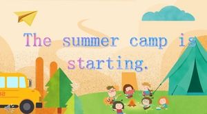 Small fresh summer camp ppt