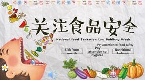 Food Safety Promotion Cartoon PPT Template