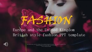 유럽과 영국 영국 스타일의 패션 PPT 템플릿