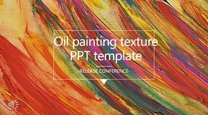 European and American oil painting style PPT template