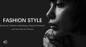 European and American fashion PPT template