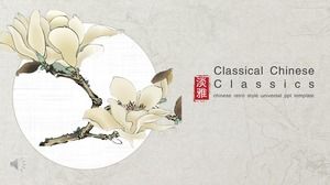 Klassische chinesische Art PPT-Schablone