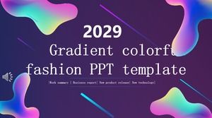 Modelo de gradiente colorido moda PPT