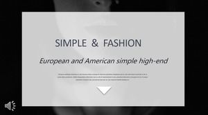 シンプルなヨーロッパおよびアメリカスタイルのPPTテンプレート