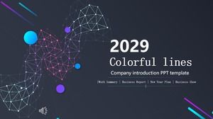 Colorful urban style PPT template