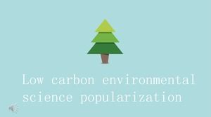Düşük karbonlu çevre koruma PPT şablonu