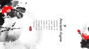 Small fresh ink Chinese style PPT template