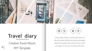 Small fresh travel diary PPT template