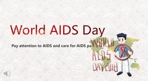 Modelo de PPT de promoção do Dia Mundial da Aids