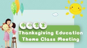 Thanksgiving Education Theme Class PPT Courseware