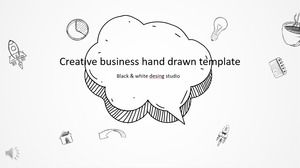 Kreatywnie biznesowy ręka rysujący stylowy szablon PPT szablon