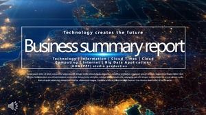 Modello PPT del rapporto di sintesi aziendale di scienza e tecnologia